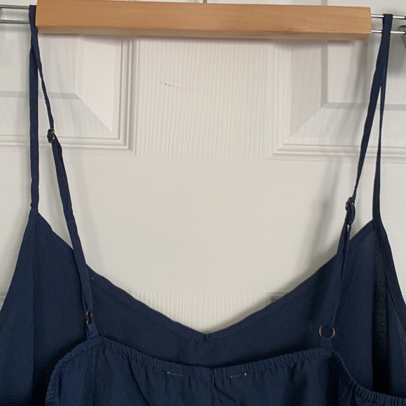 Forever 21 Indigo Long Dress Sleeveless Maxi + matching slip potential 2 looks! - Picture 13 of 16